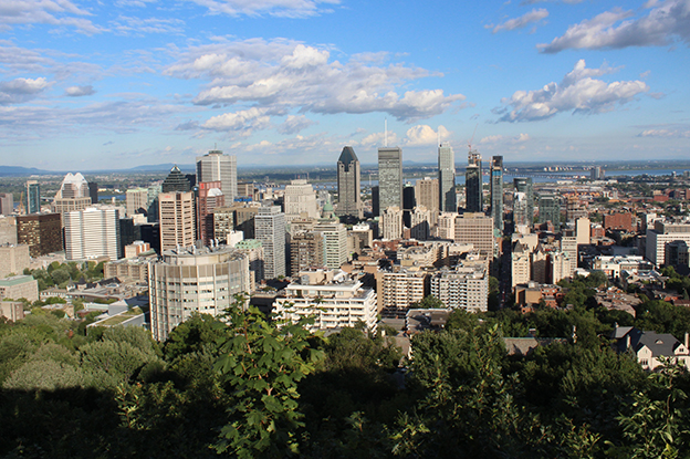 Beautiful Montreal Skyline on a sunny day.